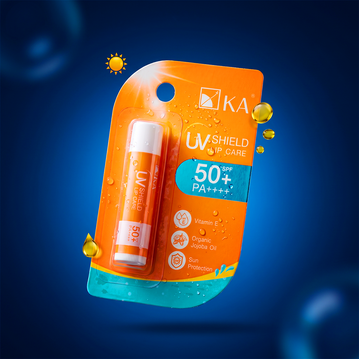KA UV Shield Lip Care SPF 50 PA++++ sunscreen lip balm 5g front view